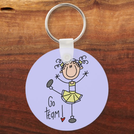 Gele Cheerleader Tshirts en Gifts Sleutelhanger (Voorkant)