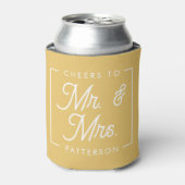 Gele Cheers Wedding Favors Koelbox Blikjeskoeler (Blikje Voorkant)