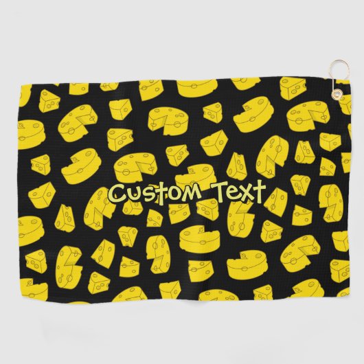 Gele Cheese Pattern Golf Towel Golfhanddoek (Horizontaal)