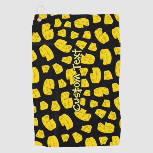 Gele Cheese Pattern Golf Towel Golfhanddoek (Voorkant)