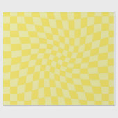 Gele cheques met gestroomlijnde kookplaat van Retr Cadeaupapier (Vlak)