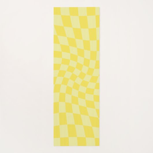 Gele cheques met gestroomlijnde kookplaat van Retr Yogamat (Achterkant)