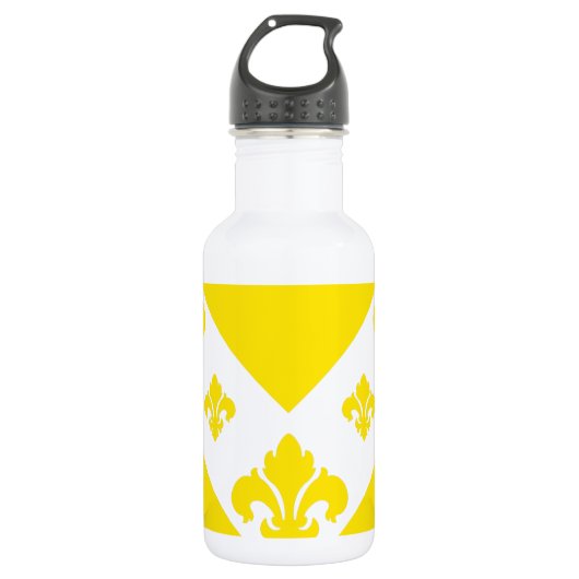 Gele Chevron 1 van de douane Waterfles (Voorkant)