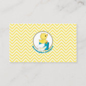 Gele Chevron Ducky Luier Raffle Tickets 100pk Informatiekaartje (Achterkant)