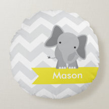 Gele Chevron Elephant, gepersonaliseerd