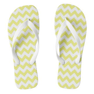 Gele Chevron Gestructureerde Teenslippers