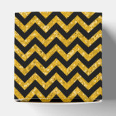Gele Chevron Glitter Afstuderen Favor Boxes Bedankdoosjes (Bovenkant)