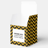 Gele Chevron Glitter Afstuderen Favor Boxes Bedankdoosjes (Geopend)