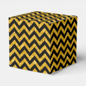 Gele Chevron Glitter Afstuderen Favor Boxes Bedankdoosjes (Achterkant)