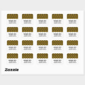 Gele Chevron Glitter Afstuderen Stickers (Vel)