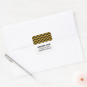 Gele Chevron Glitter Afstuderen Stickers (Envelop)