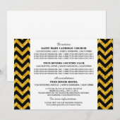 Gele Chevron Glitter Informatiekaart Kaart (Voorkant / Achterkant)
