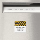 Gele Chevron Glitter Quinceañera Magnet (Insitu (Vaatwasser))