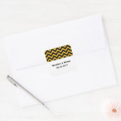 Gele Chevron Glitter Wedding Stickers (Envelop)