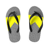 GELE CHEVRON Kinder Slipper Teenslippers (Voetbed)