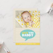 Gele Chevron Love Je papa | VADERDAG KAART (Voorkant / Achterkant in situ)