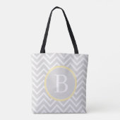 Gele Chevron Monogram Canvas tas (Achterkant)
