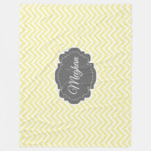 Gele Chevron Persoonlijke fleece Blanket (Voorkant)