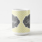 Gele Chevron persoonlijke koffie-Mok Koffiemok (Center)