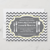 Gele Chevron Rehearsal Dinner Invitation Kaart (Voorkant)