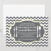 Gele Chevron Rehearsal Dinner Invitation Kaart (Voorkant / Achterkant)