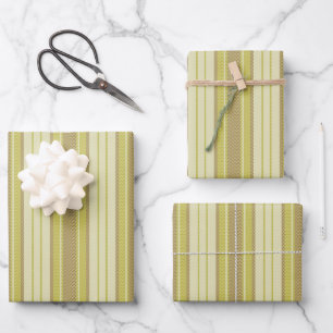 Gele Chevron Strepen Inpakpapier Vel
