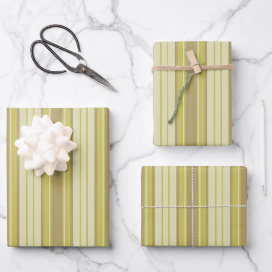 Gele Chevron Strepen Inpakpapier Vel (Voorkant)