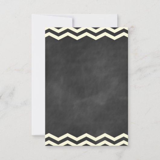 Gele Chevrons op het bord RSVP Kaartje (Voorkant)