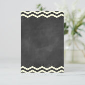 Gele Chevrons op het bord RSVP Kaartje (Staand voorkant)
