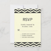 Gele Chevrons op het bord RSVP Kaartje (Achterkant)