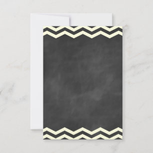 Gele Chevrons op het bord RSVP Kaartje