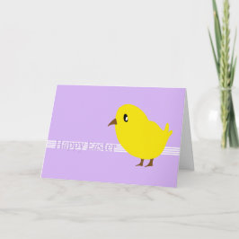 Gele Chick Pasen Feestdagen Kaart