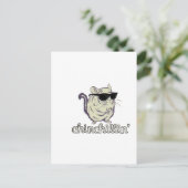 Gele Chinchilline Chinchilla Briefkaart (Staand voorkant)