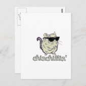 Gele Chinchilline Chinchilla Briefkaart (Voorkant / Achterkant)