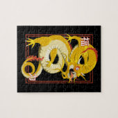 Gele Chinese draak Legpuzzel (Horizontaal)