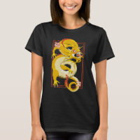 Gele Chinese draak T-Shirt