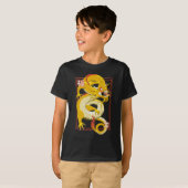Gele Chinese draak T-Shirt (Voorkant volledig)