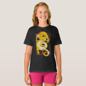 Gele Chinese draak T-Shirt (Voorkant volledig)