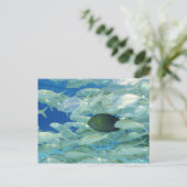 Gele chirurg met gele goudvis briefkaart (Staand voorkant)