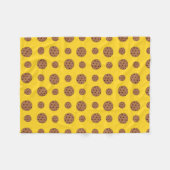 Gele chocoladekoekjes patroon fleece deken (Voorkant (Horizontaal))