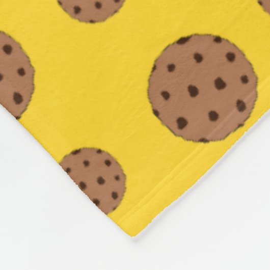 Gele chocoladekoekjes patroon fleece deken (Hoek)