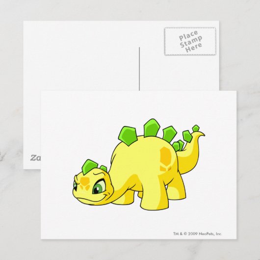 Gele Chomby Briefkaart (Voorkant / Achterkant)