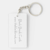 Gele Christelijke vis met groene hoofdketen Sleutelhanger (achterkant)