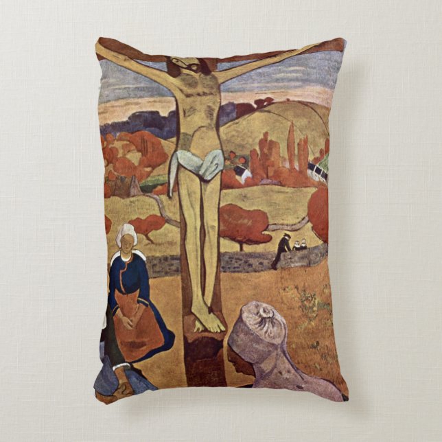 Gele Christus van Paul Gauguin Accent Kussen (Voorkant(Verticaal))