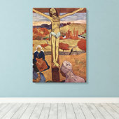 Gele Christus van Paul Gauguin, Kunst Canvas Afdruk (Insitu (Houten vloer))