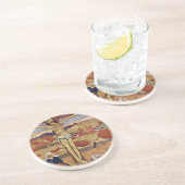 Gele Christus van Paul Gauguin,  Kunst Zandsteen Onderzetter (Zijkant)