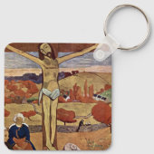 Gele Christus van Paul Gauguin Sleutelhanger (Achterkant)
