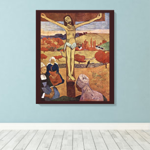 Gele Christus van Paul Gauguin, Vintage Fine Art Canvas Afdruk