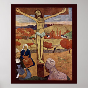 Gele Christus van Paul Gauguin, Vintage Fine Art Poster