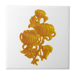 Gele Chrysant Tegeltje